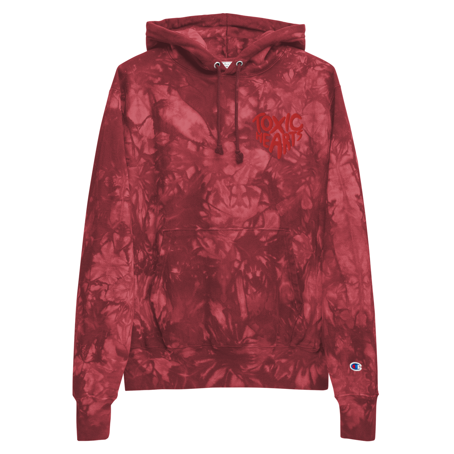 Toxic Heart Premium Champion tie-dye hoodie